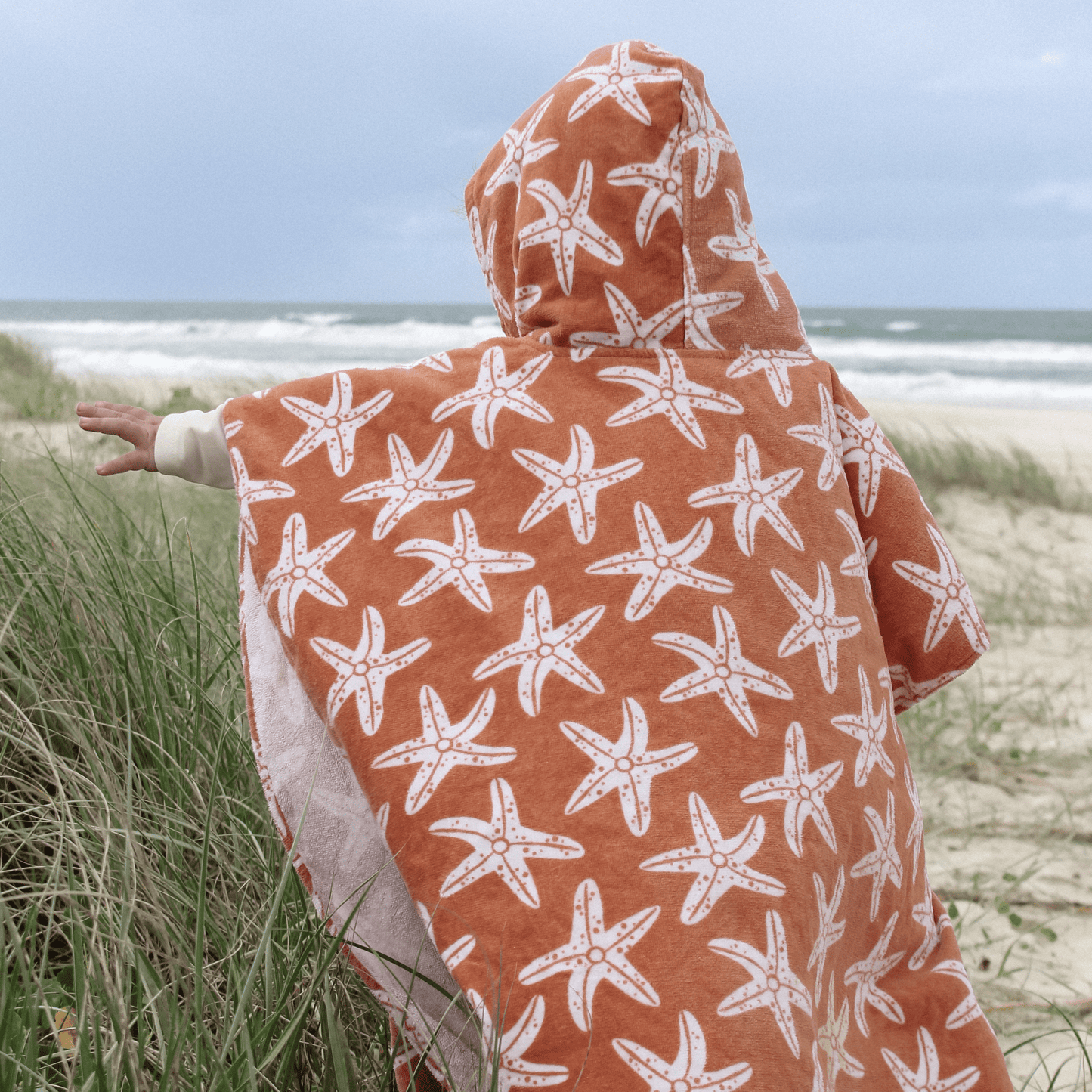 Poncho de Plage étoile Orange 65 x 65 cm