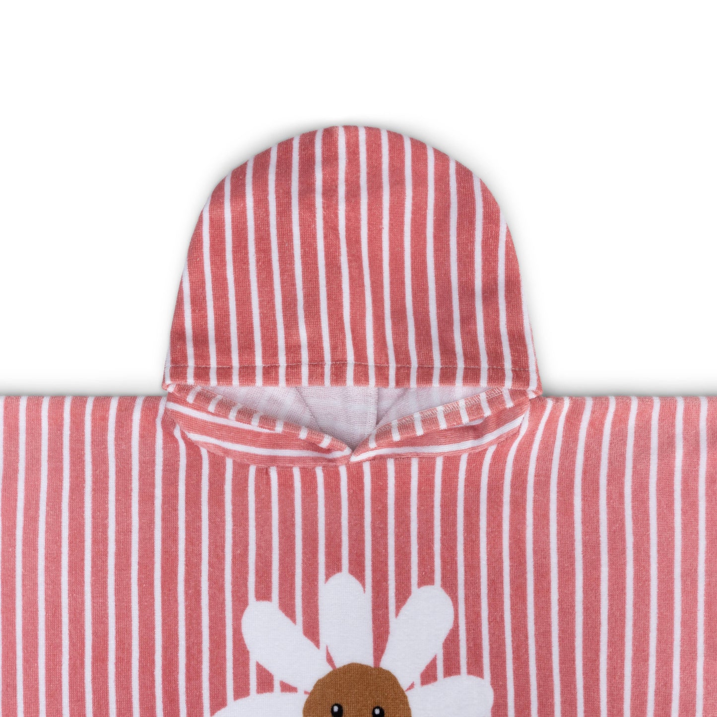 Poncho de plage rouge/blanc 65 x 65 cm