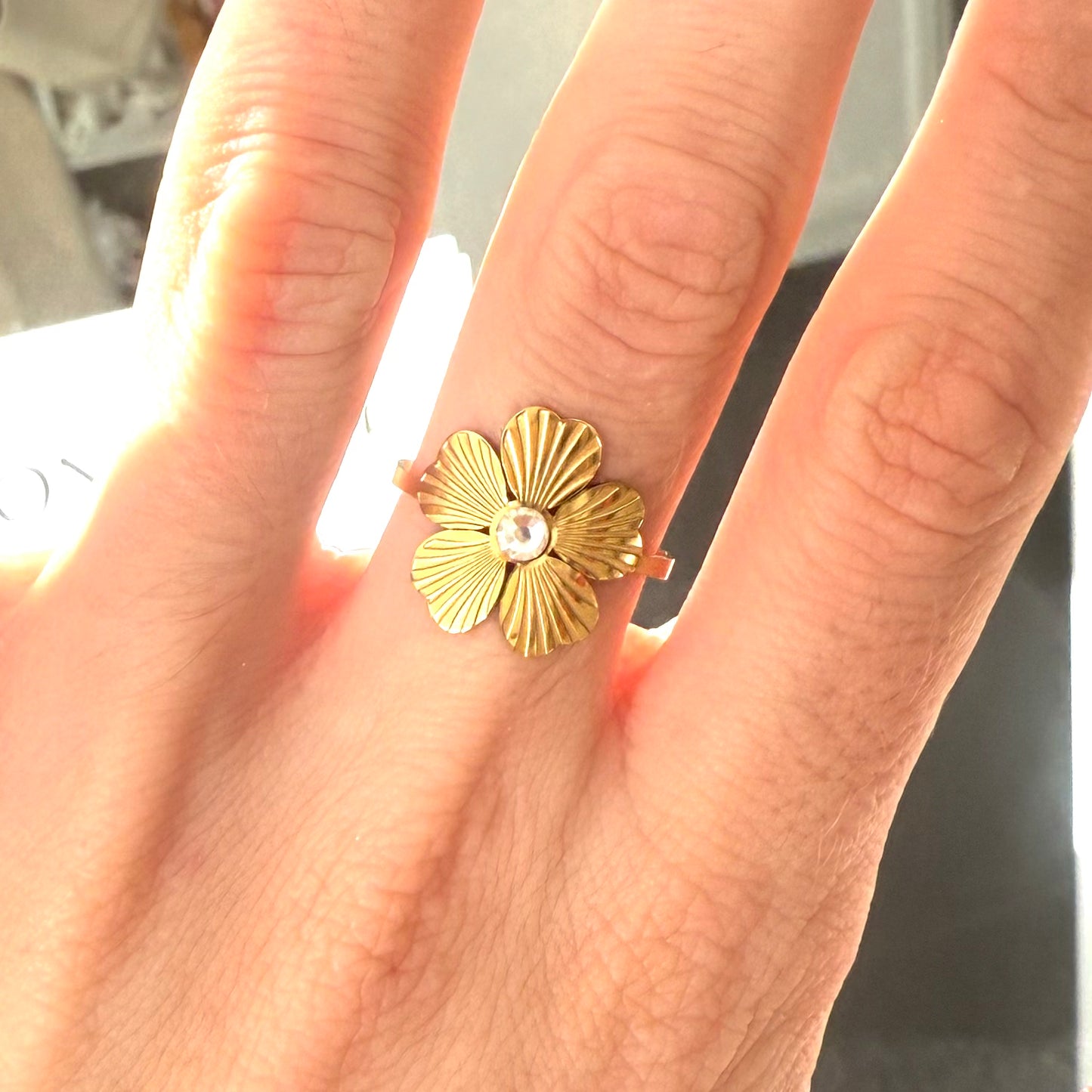Flora I Bague en Acier Inoxydable