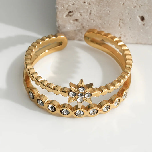 Céline I Bague en Acier Inoxydable