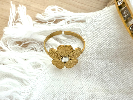 Flora I Bague en Acier Inoxydable