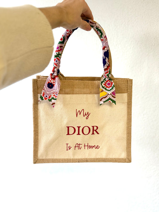 Sac en jute avec poche Eva C.