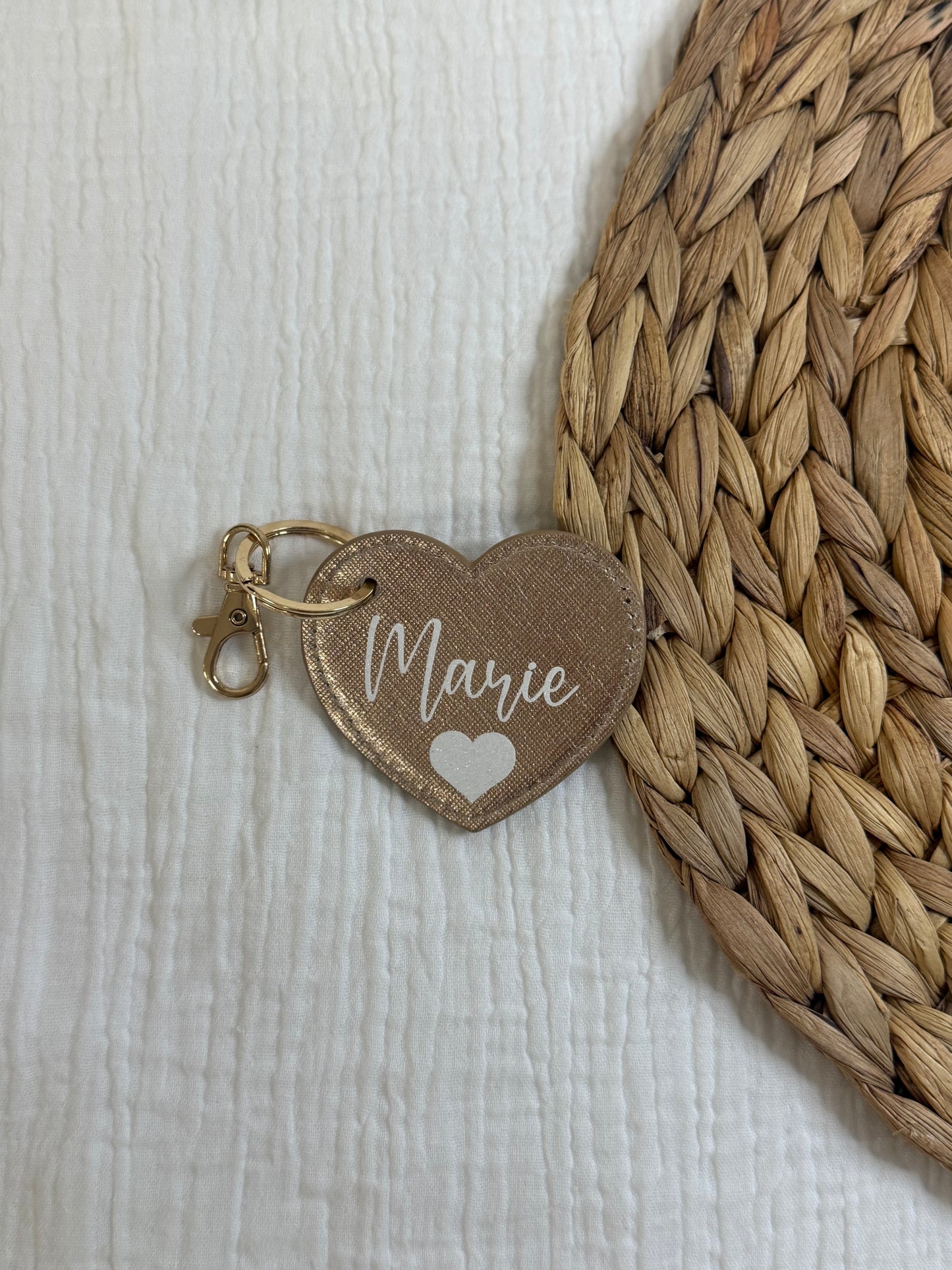 Porte clés coeur personnalisé