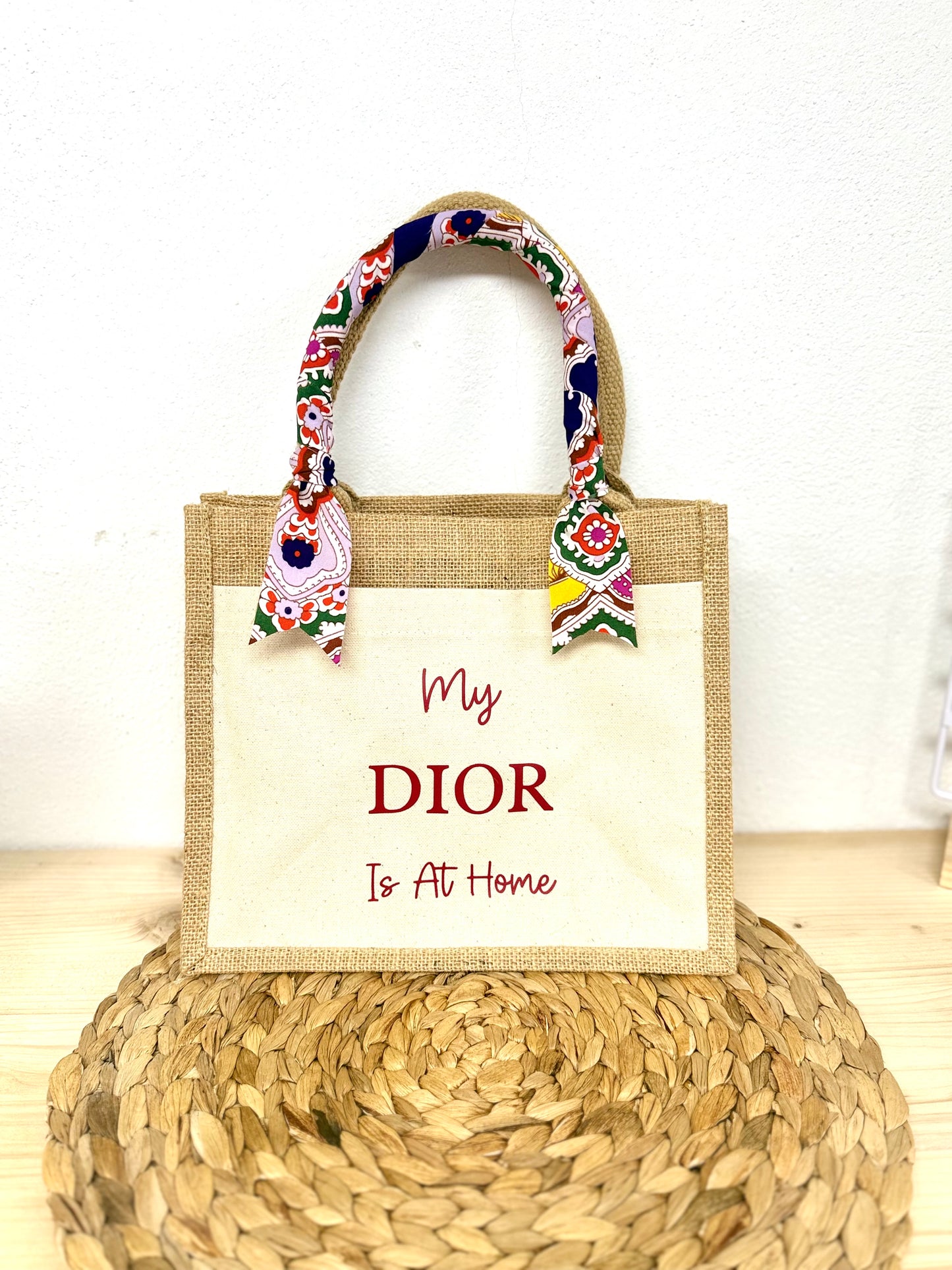 Sac en jute avec poche Eva C.